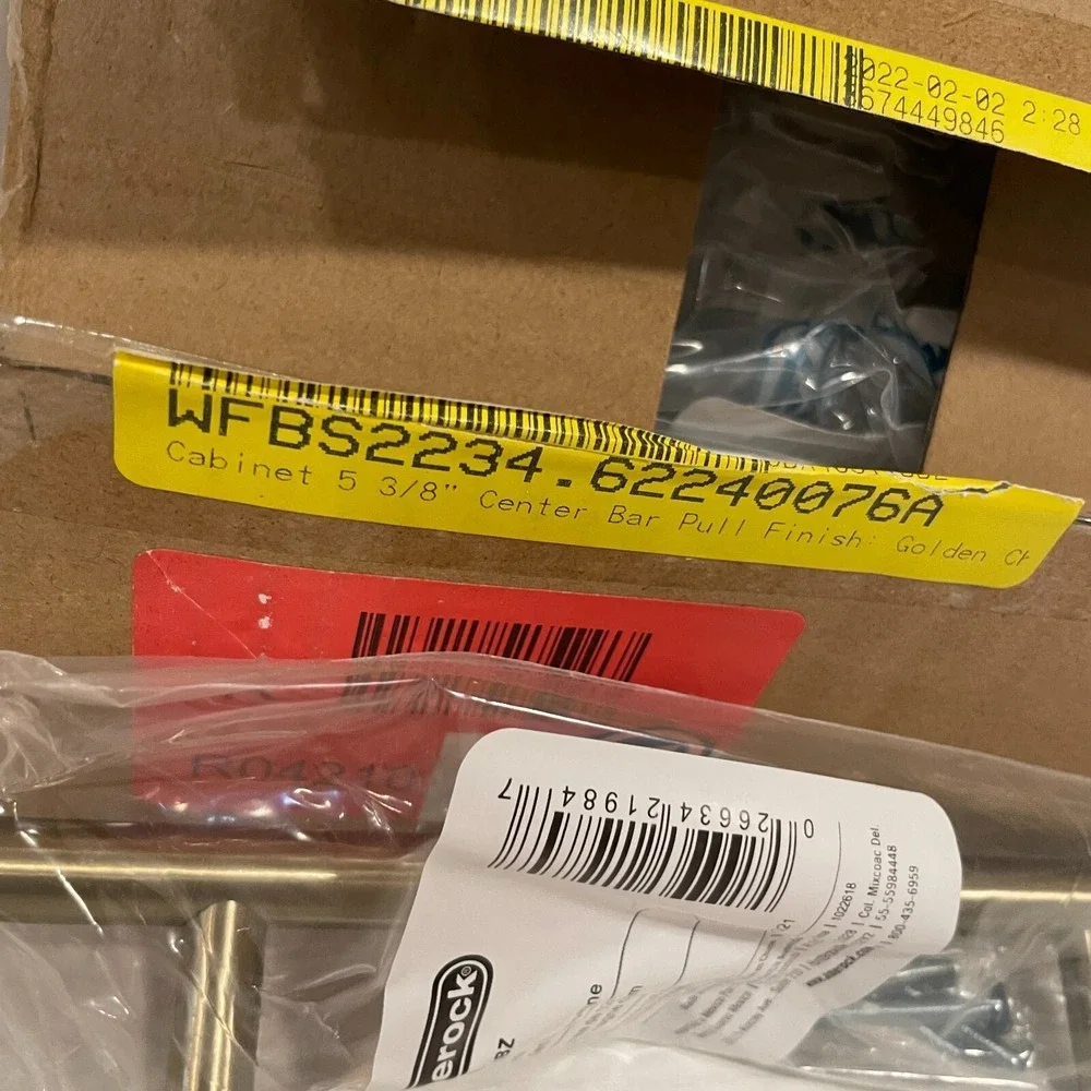 *10-PACK*‎ Amerock 5-1/16 in. Golden Champagne Cabinet Drawer Bar Pulls *NEW*